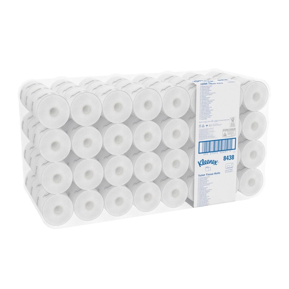 Kleenex® Rollos de papel higiénico 8459: papel higiénico de 3 capas, 8  paquetes de 9 rollos de papel higiénico x 195 hojas de higiénico blancas  (72 rollos/14 040 hojas en total)