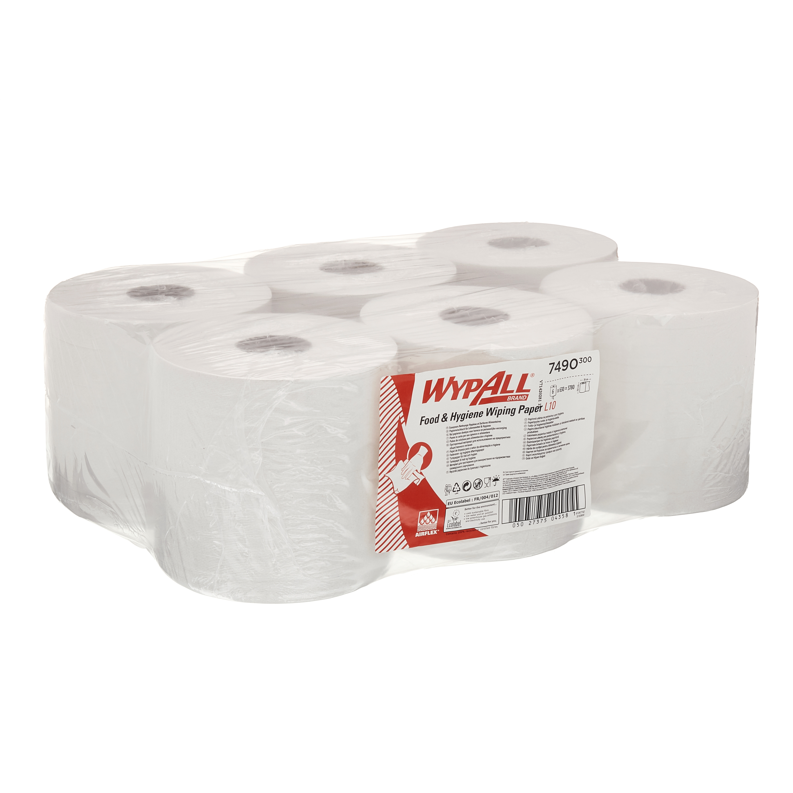 WypAll® Food & Hygiene Wiping Paper L10 Centrefeed for Roll Control ...