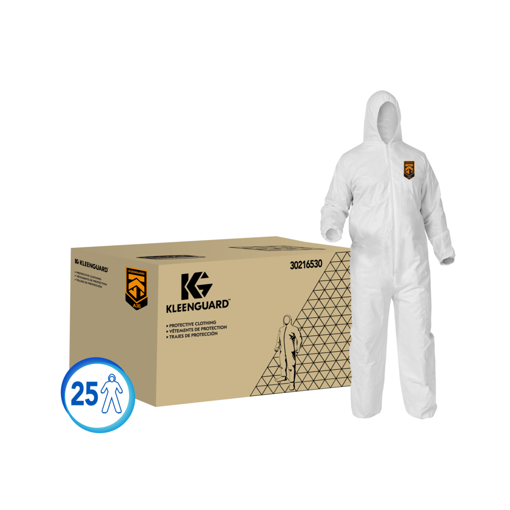 KleenGuard® Traje de Protección A35, 30216530, Trajes de Protección, Talla M, 1 caja x 25 trajes (25 en total) - 991038937