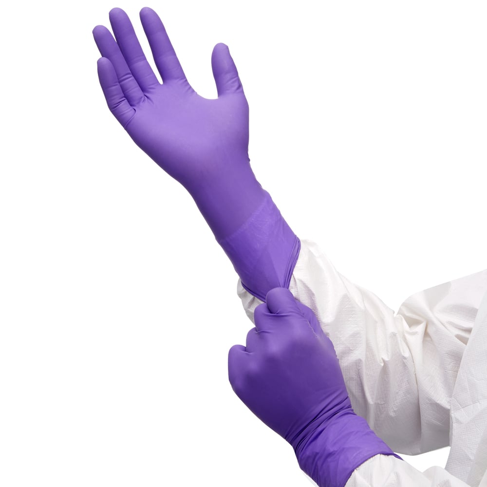 Kimtech™ Purple Nitrile™ Xtra™ Ambidextrous Gloves 97613 Purple L 10x50 500 Gloves 3310