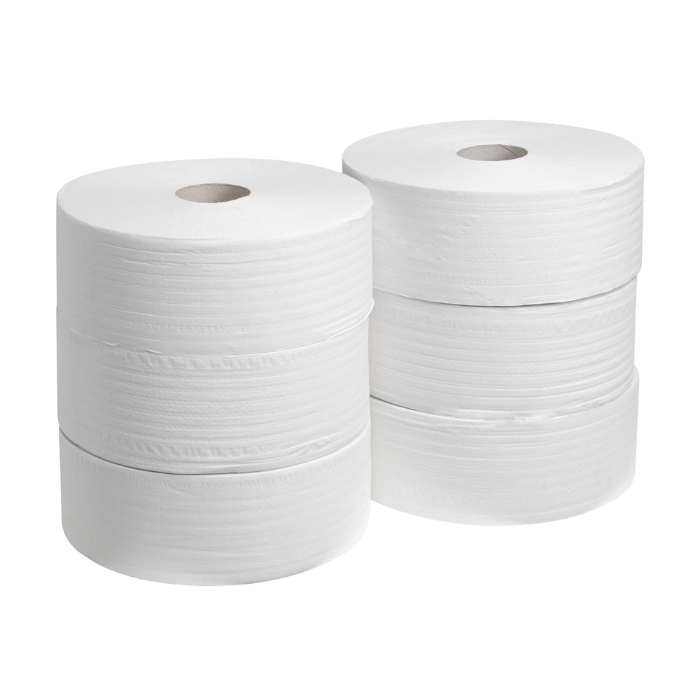Kleenex® de papel higiénico Jumbo 8572, 1000 hojas blancas de 2 capas por  rollo (la caja contiene 6 rollos)