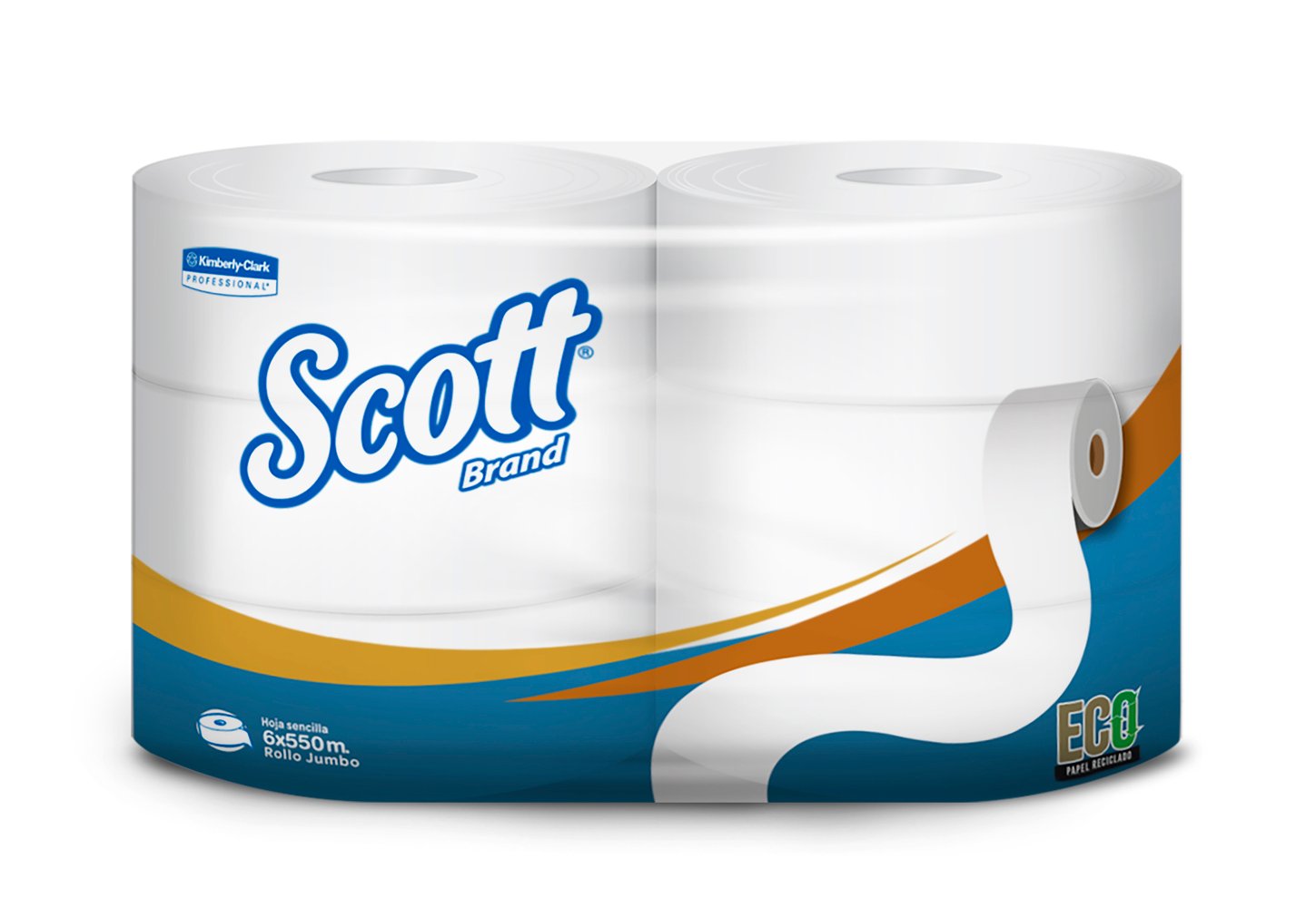 Scott® Basic Papel Higiénico en Rollo 30227915 - Hoja Sencilla - 550m/Rollo, 6 Rollos/Caja (3000m)​, - S058249740