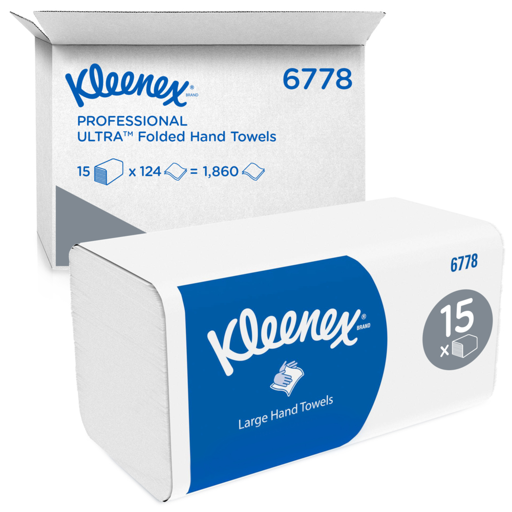 Kleenex® Large Interfold Hand Towels 6778 - 2 Ply V Fold Paper