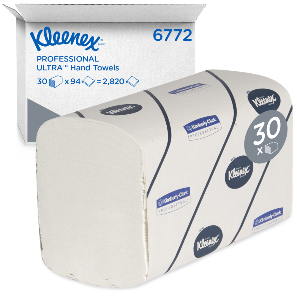 Kleenex® Ultra™ Interfolded Hand 6772 - x white, 2 ply sheets
