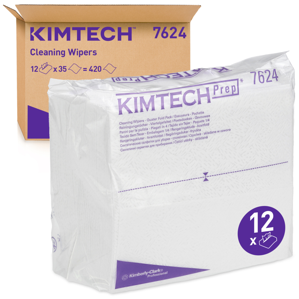 Chiffons en microfibres pour préparation de surfaces Kimtech® 7589