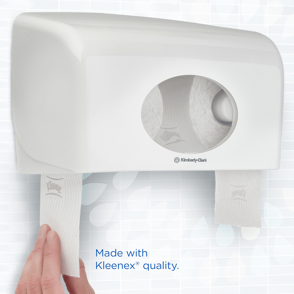 Rouleaux de papier toilette Kleenex® - 8437, blanc, 2 plis, 96 x 210 (20 160 feuilles au total) - 8437