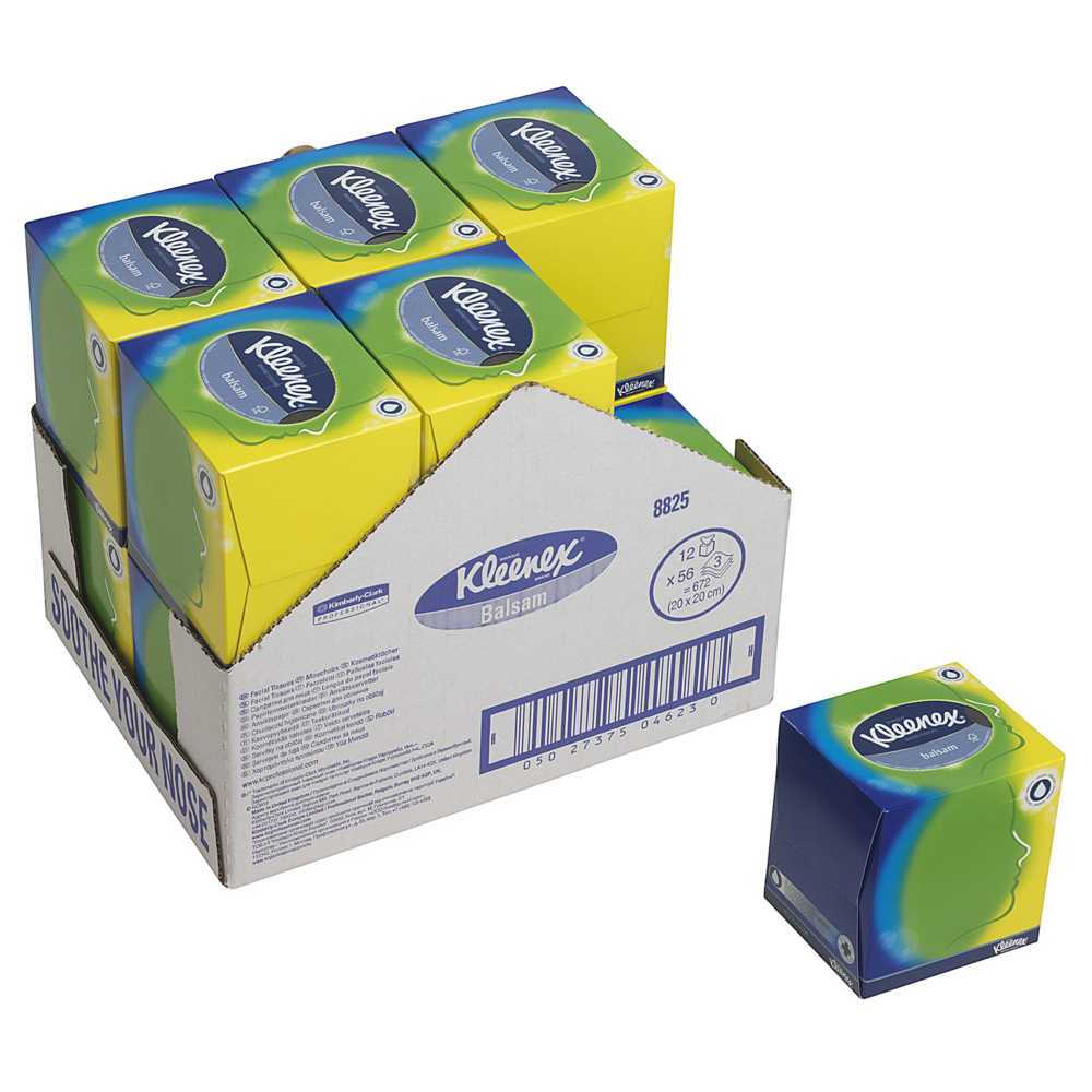  KCI21271  Kleenex - Professional Boîte cubique de mouchoirs en  papier 2 épaisseurs - Paquet de 6