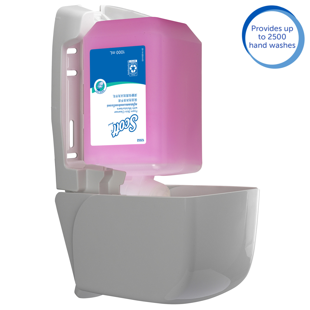 Scott® Foam Skin Cleanser with Moisturisers (12552), Foam Hand Soap, Foam Hand Wash, 6 Cartridges / Case, 1 Litre / Cartridge (6L) - 991012552