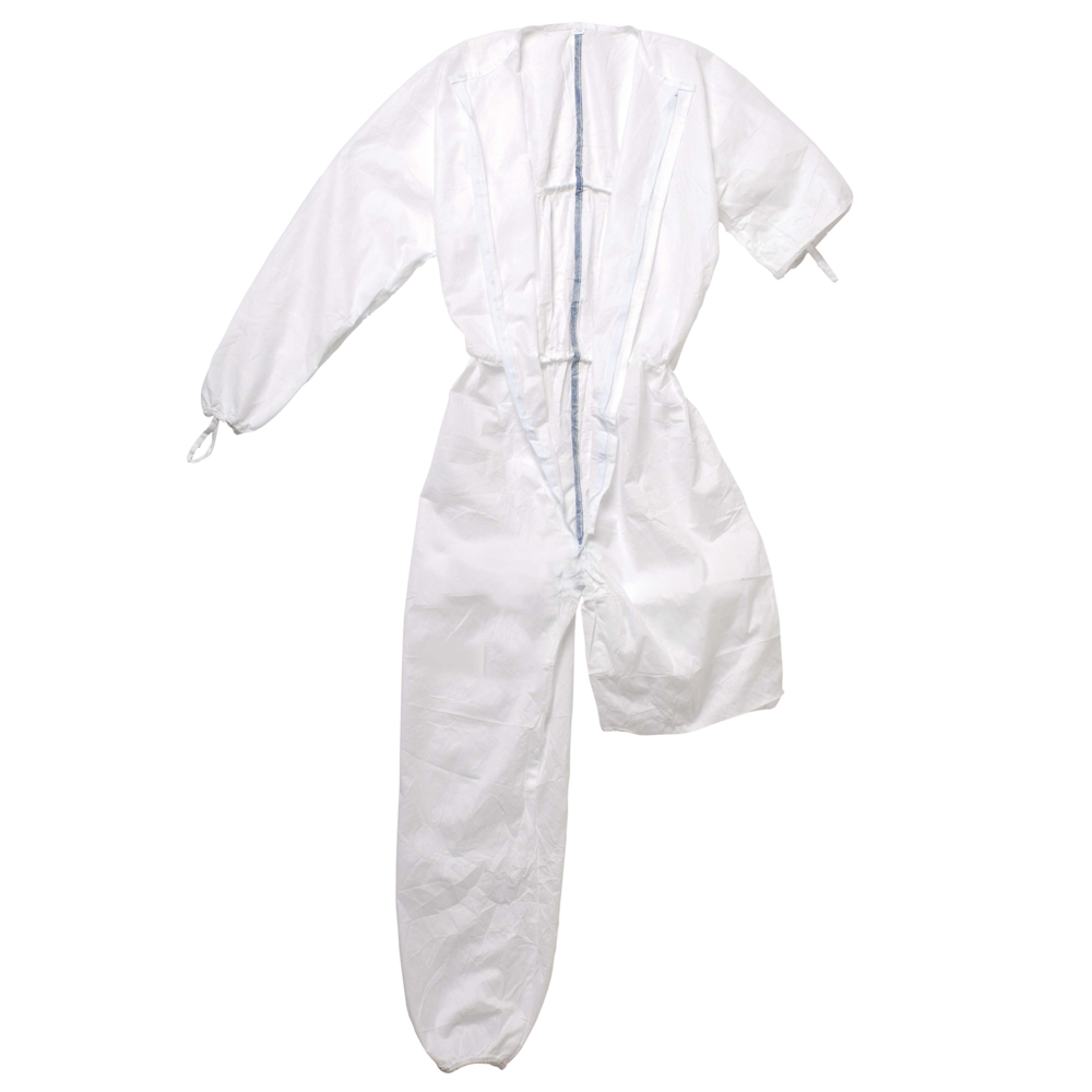 Kimtech® A5 Sterile Cleanroom Coveralls (88802), White, Large, 25 Packs / Case, 1 Coverall / Pack (25 Coveralls) - 991088802