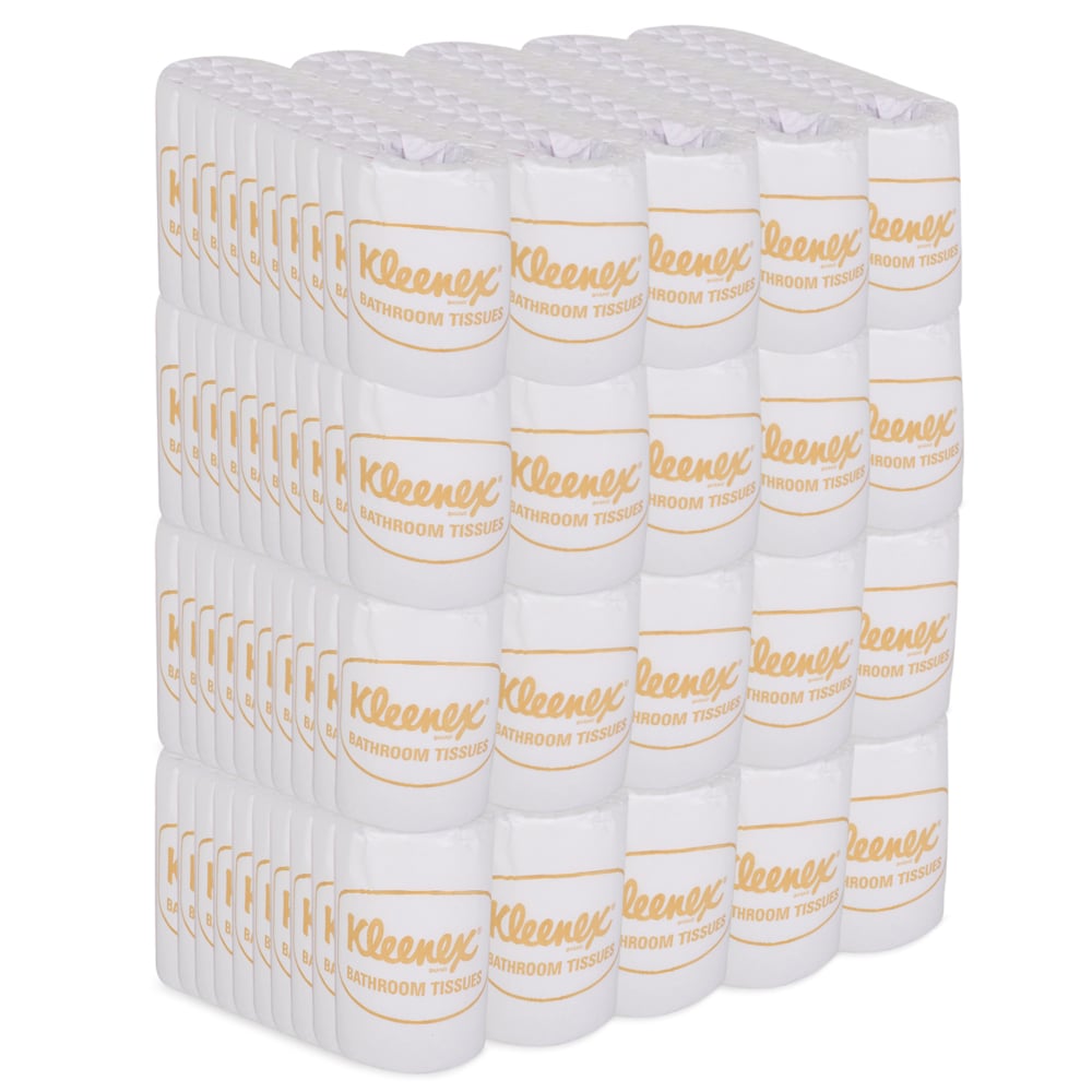 Kleenex® Standard Roll Toilet Tissue (1317), 2-Ply, 200 Toilet Rolls / Case, 135 Sheets / Roll (27,000 Sheets) - S050059015