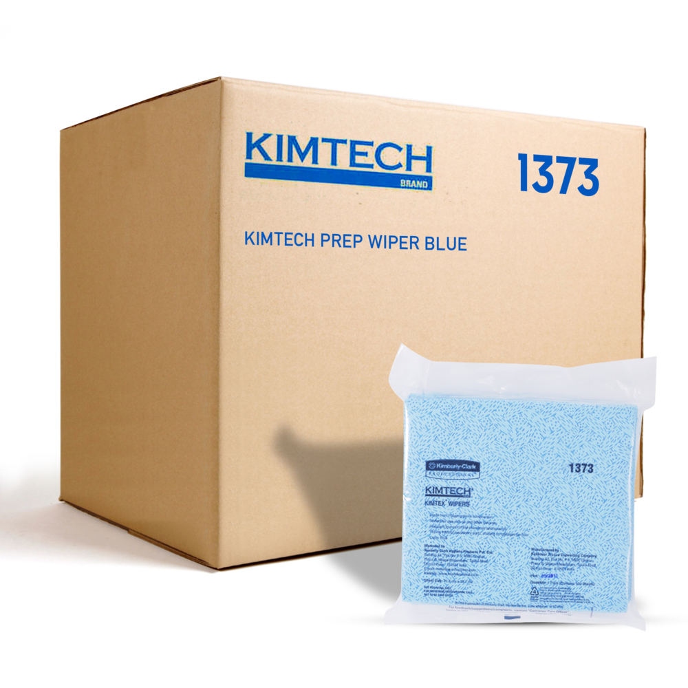 Kimtech Prep® Kimtex Wiper Cloth (1373), Blue, 10 Packs / Case, 100 Cloths / Pack (1,000 Cloths) - S050064449