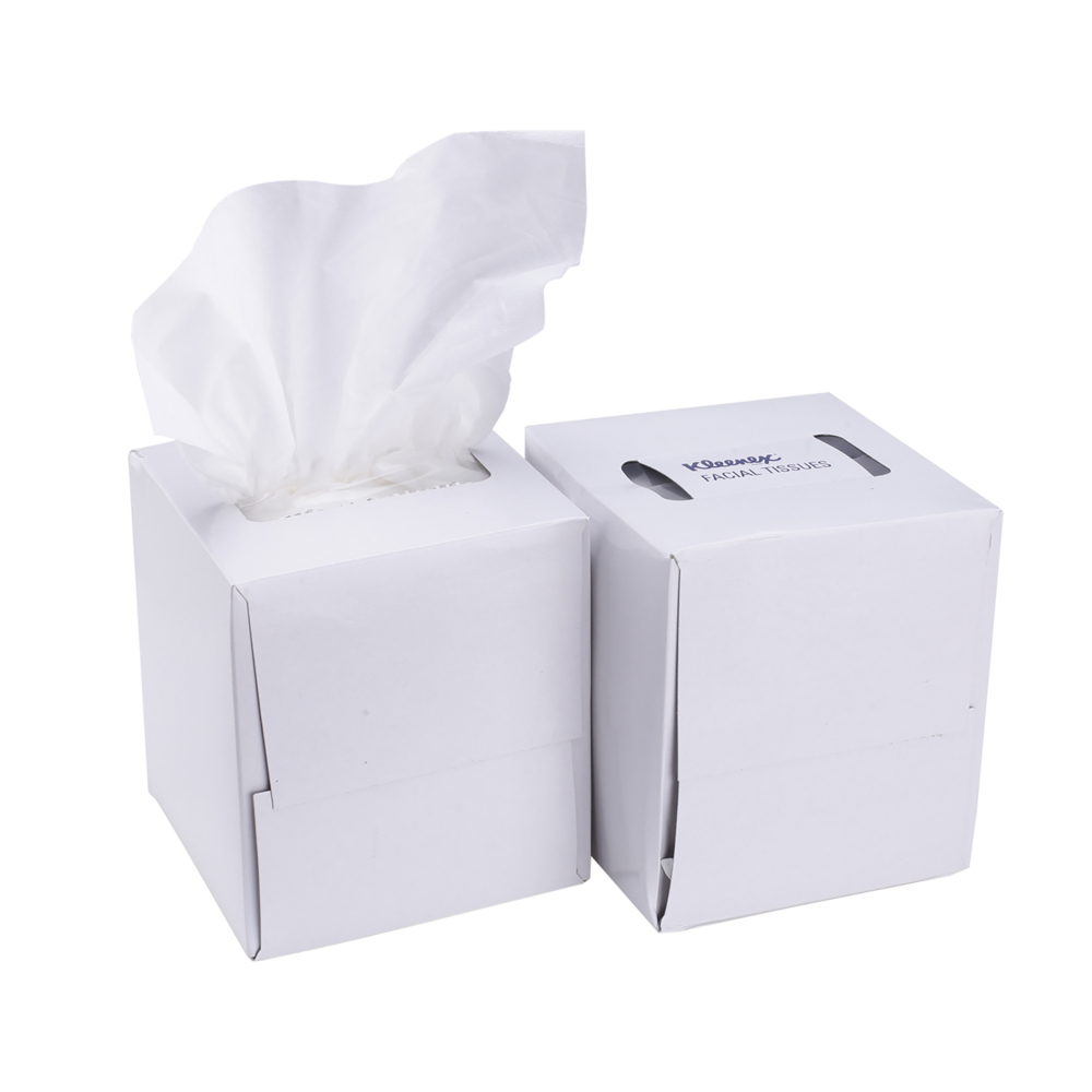 Kleenex® Facial Tissue Cube (1295), White 2-Ply, 60 Boxes / Case, 100 Tissues / Box (6,000 Tissues) - S050058726