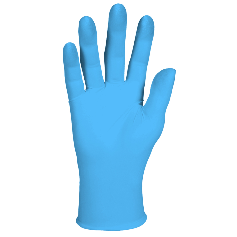 KleenGuard® G10 Flex™ Blue Nitrile Gloves (54332), Sarung Tangan Sekali Pakai Bersensitifitas Tinggi, 10 Kotak / Karton, 100 Sarung Tangan APD Biru Ukuran Kecil / Kotak (1,000 Total) - 991054332
