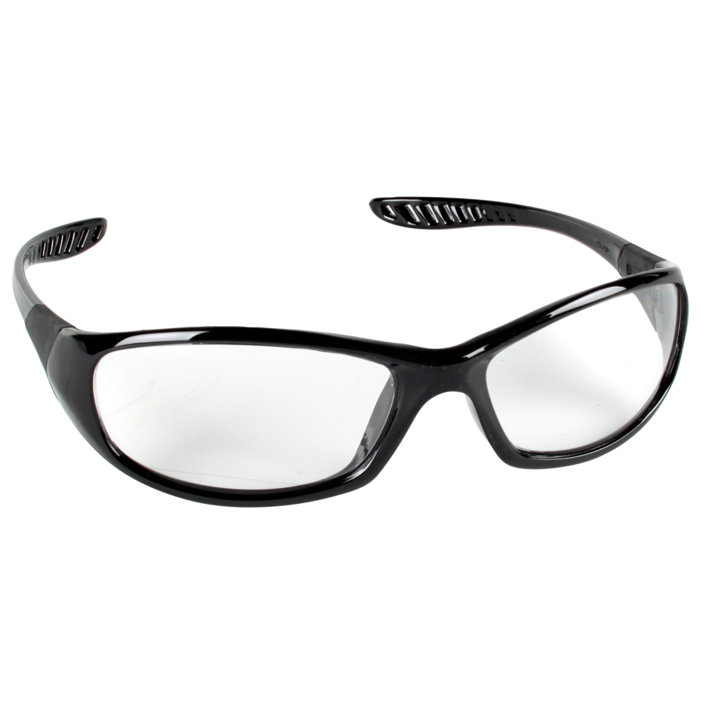 KleenGuard™ V40 Hellraiser™ Safety Glasses (20539), Clear Lenses, Black ...