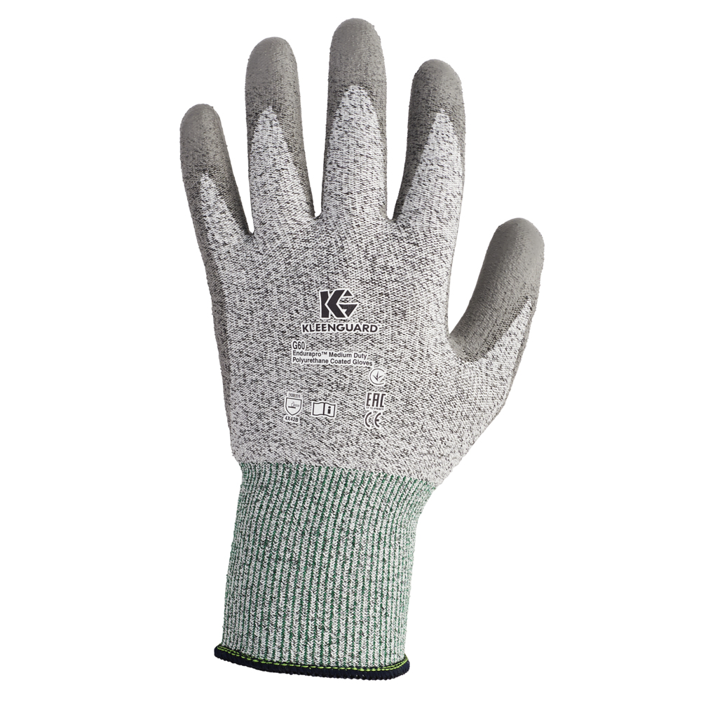 KleenGuard™ G60 Level 3 Economy Cut Resistant Gloves (13825), Grey & Salt & Pepper, Large, 12 Pairs / Bag, 1 Bag - 13825