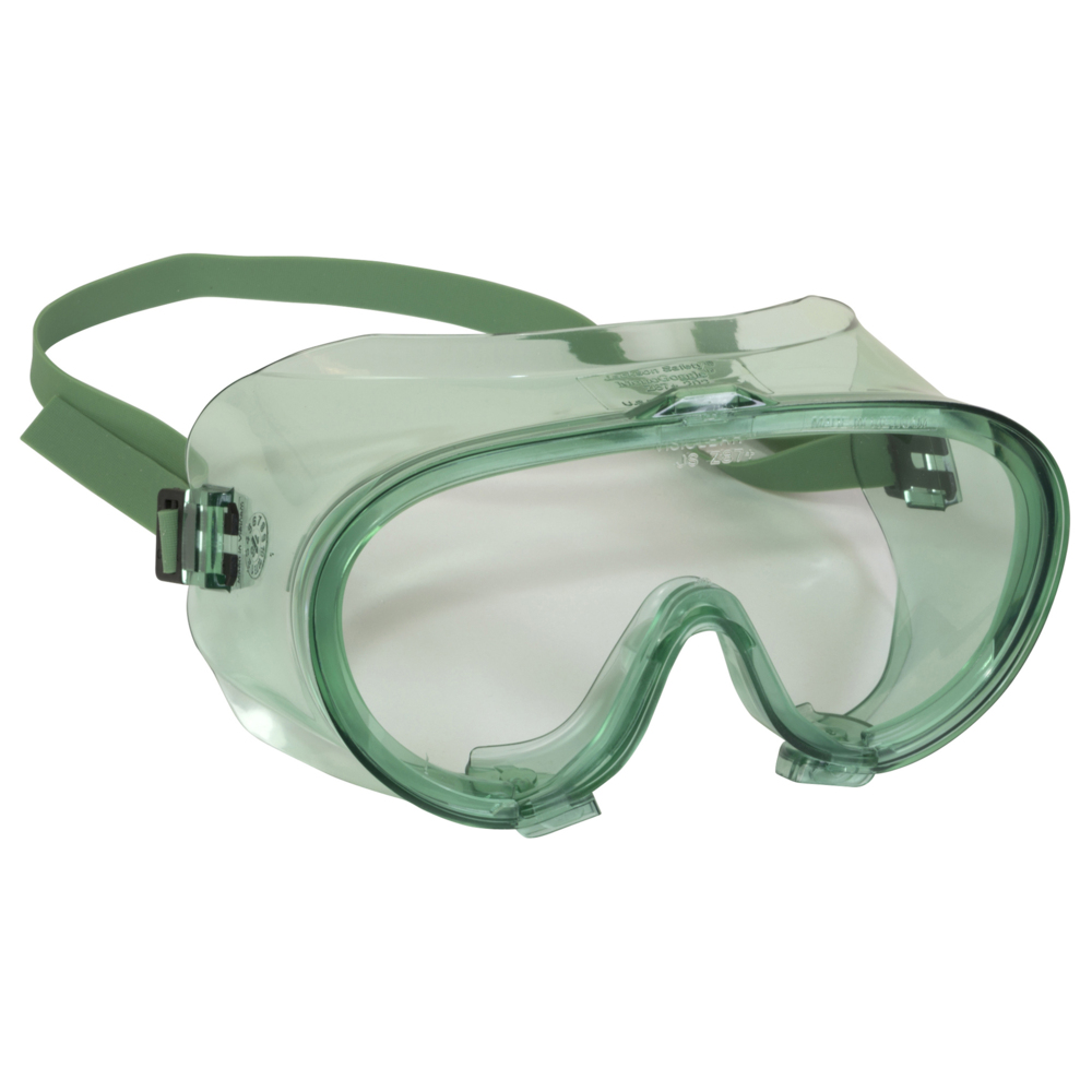 KleenGuard™ V70 Monogoggle™ 202 Safety Goggles (16666), Clear Lens, Green  Frame, Unisex for Men and Women (Qty 36)