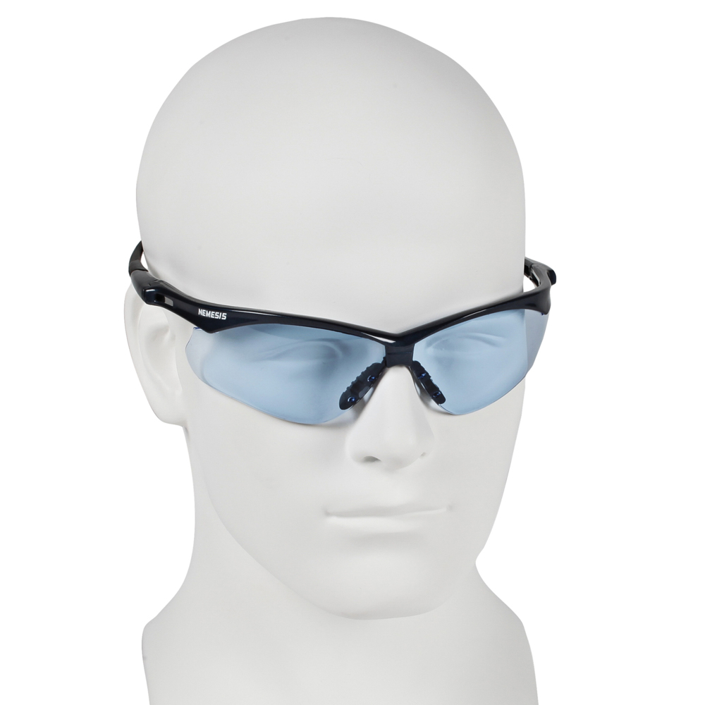 KleenGuard™ Nemesis™ CSA Safety Glasses (20383), Light Blue Lenses, Blue Frame, CSA Certified, Unisex for Men and Women (Qty 12) - 20383