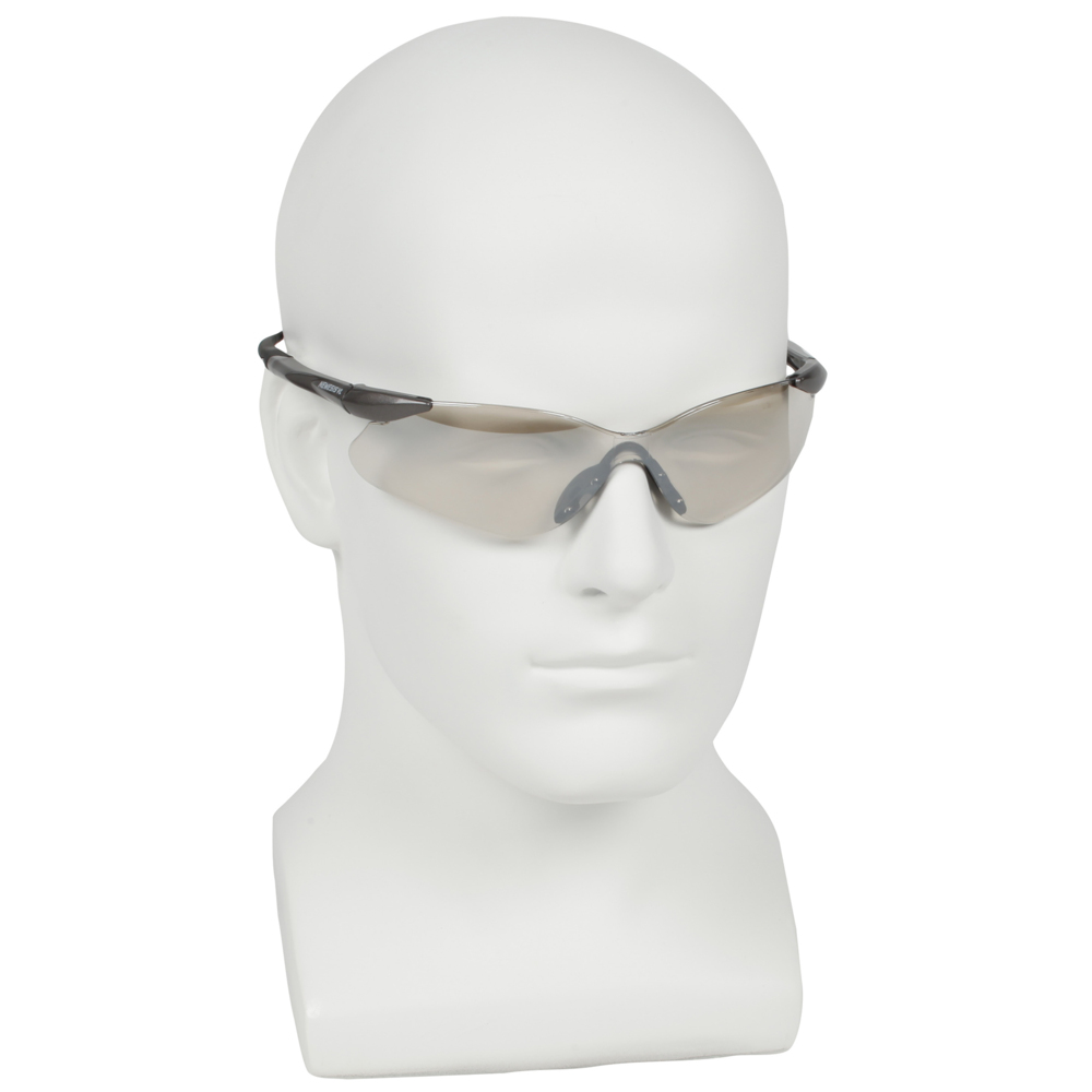 KleenGuard™ Nemesis™ VL Safety Glasses (29112), Indoor/Outdoor Lenses, Gunmetal Frame, Scratch Resistant, Unisex for Men and Women (Qty 12) - 29112