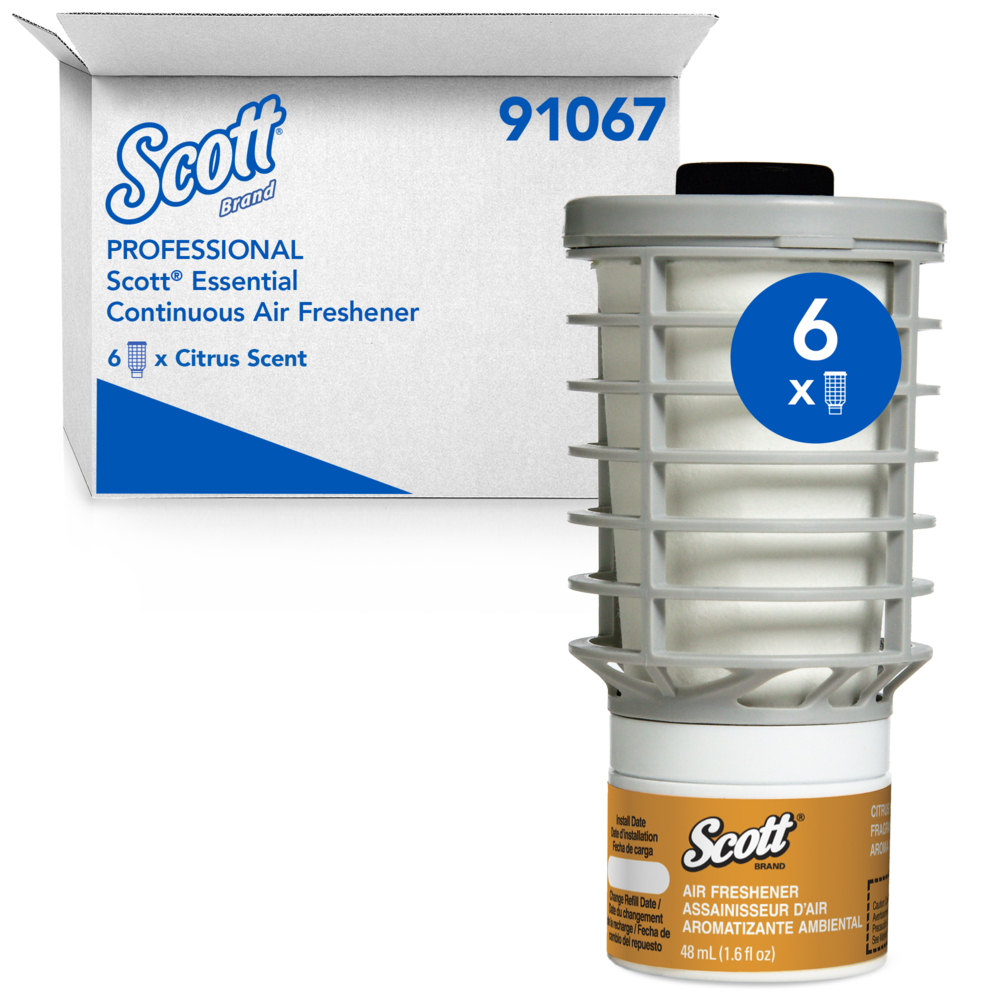 Scott® Essential Continuous Air Freshener (91067), Citrus Scent (6