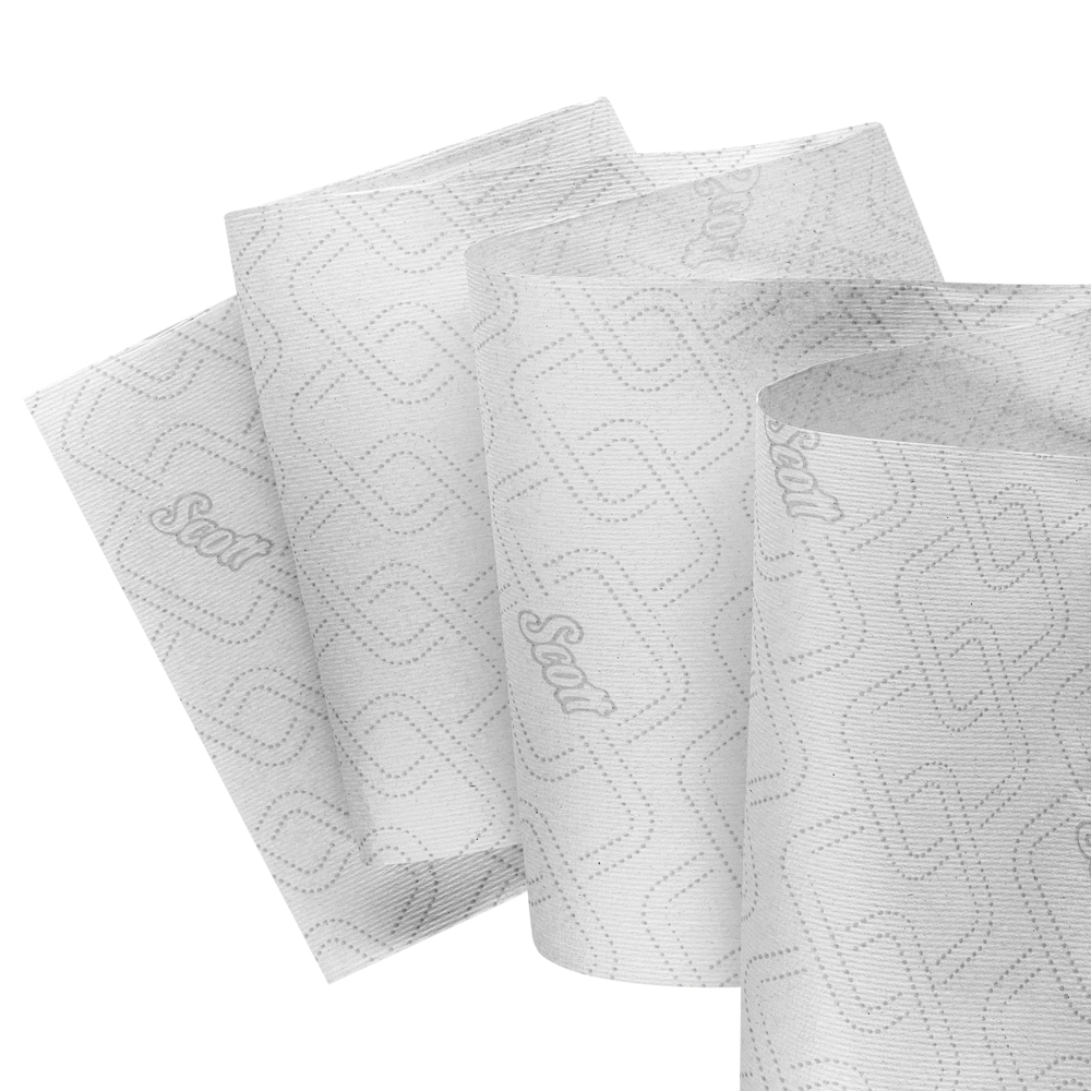 Scott® Control™ Slimroll™ Hand Towels 6565 - 1 Ply Paper Towel Rolls - 6 Roll Towels x 125m White, Embossed, Paper Hand Towels (750m Total) - 6565
