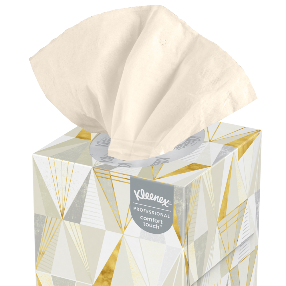  KCI21272  Kleenex - Cube de mouchoirs Professional Naturals pour  entreprise (21272), boîte de mouchoirs verticale,2 epaisseurs,90 feuilles