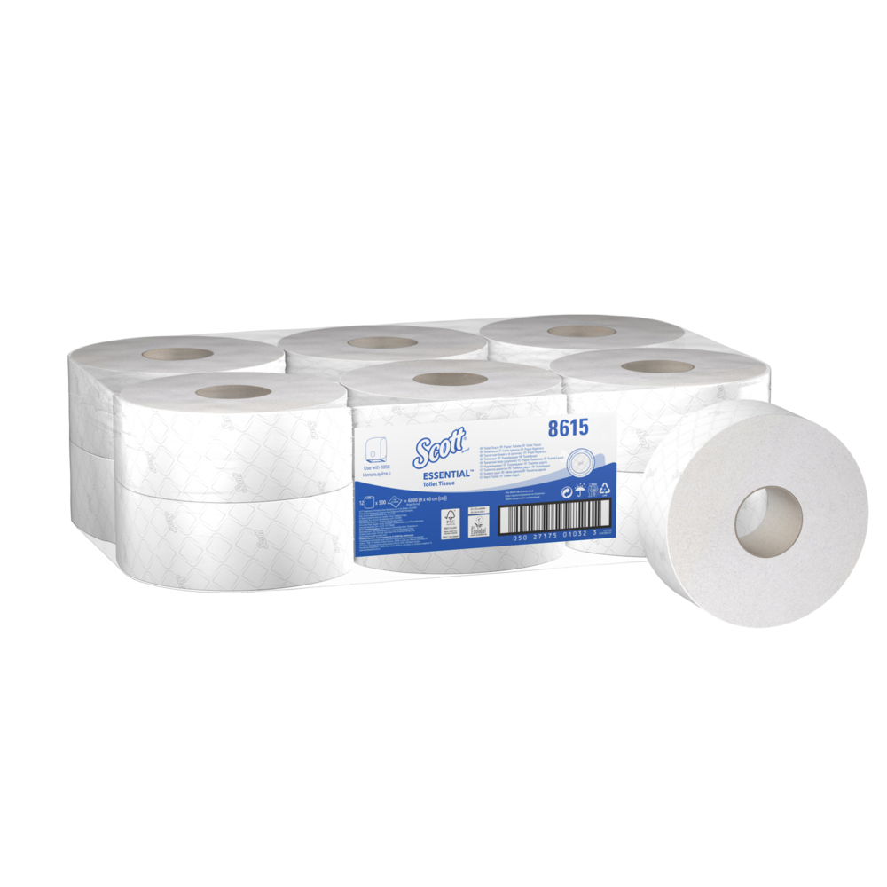 Rouleau de papier toilette Jumbo Scott® Essential™ 8615 - Papier