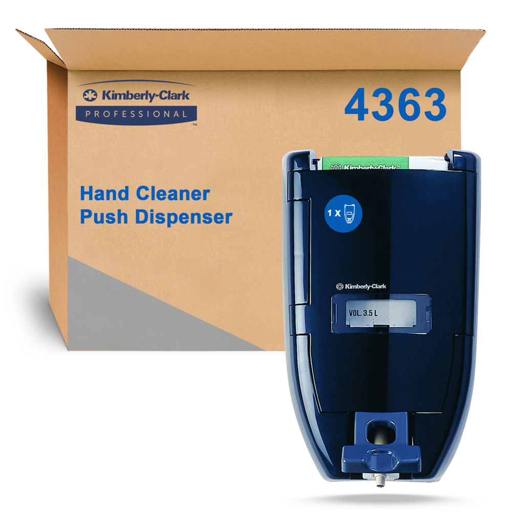 KIMBERLY-CLARK PROFESSIONAL® Push Dispenser (4363), Hand Cleaner Dispenser, 1 Black, ABS Plastic Dispenser / Case - S053165061