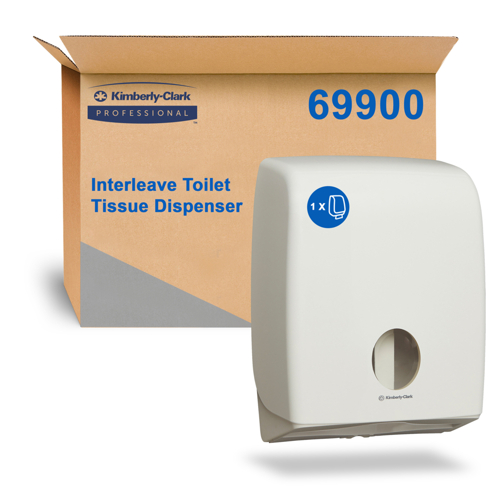 KIMBERLY-CLARK PROFESSIONAL® AQUARIUS® Twin Toilet Paper Dispenser (69900), Interleaved Toilet Tissue Dispenser, 1 Dispenser / Case - S050803360