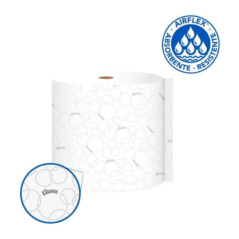 Kleenex® Toalla de Manos en Rollo Blanca 30240058 - 130m/Rollo, 12 Rollos/caja (1560 Total) - S059669603