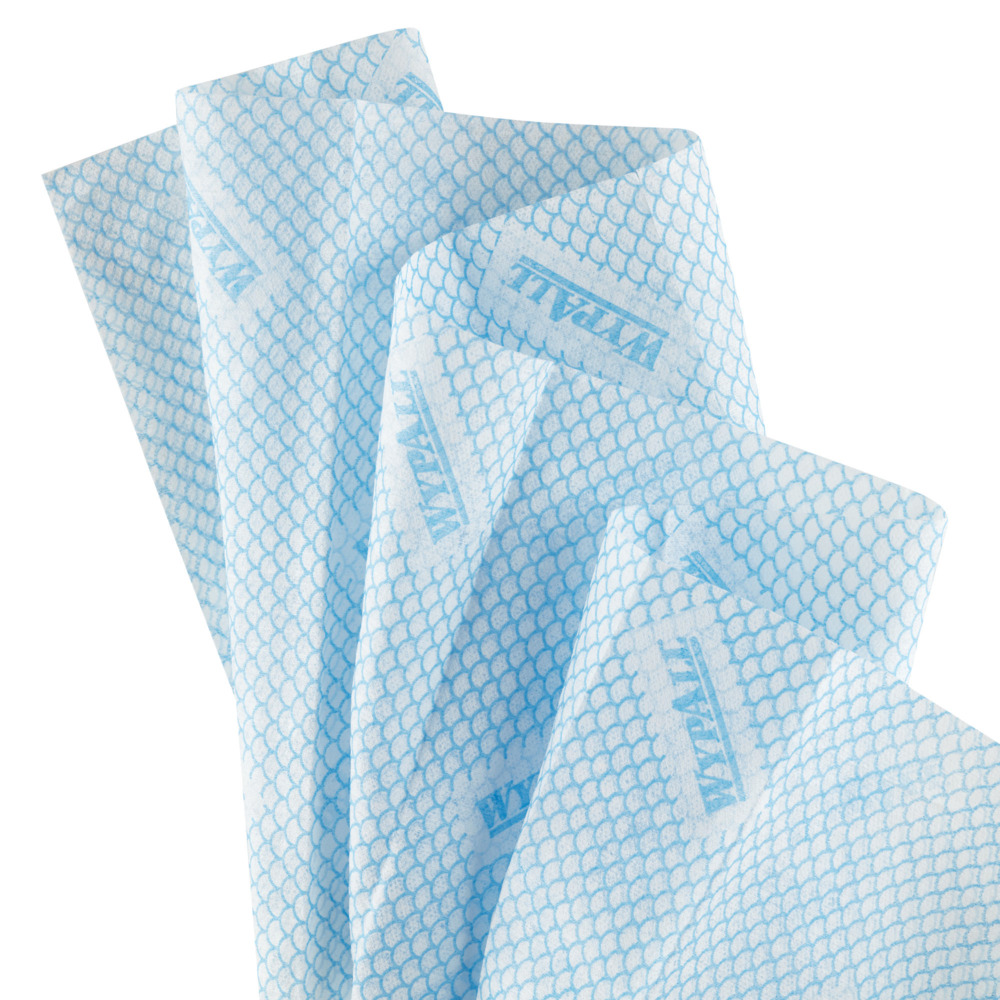 WypAll® X50 Critical Clean™ Farbcodierte Reinigungstücher 7441 – Blaue Reinigungstücher – 6 Packungen x 50 Farbcodierte Reinigungstücher mit Interfold-Faltung (insges. 300) - 7441