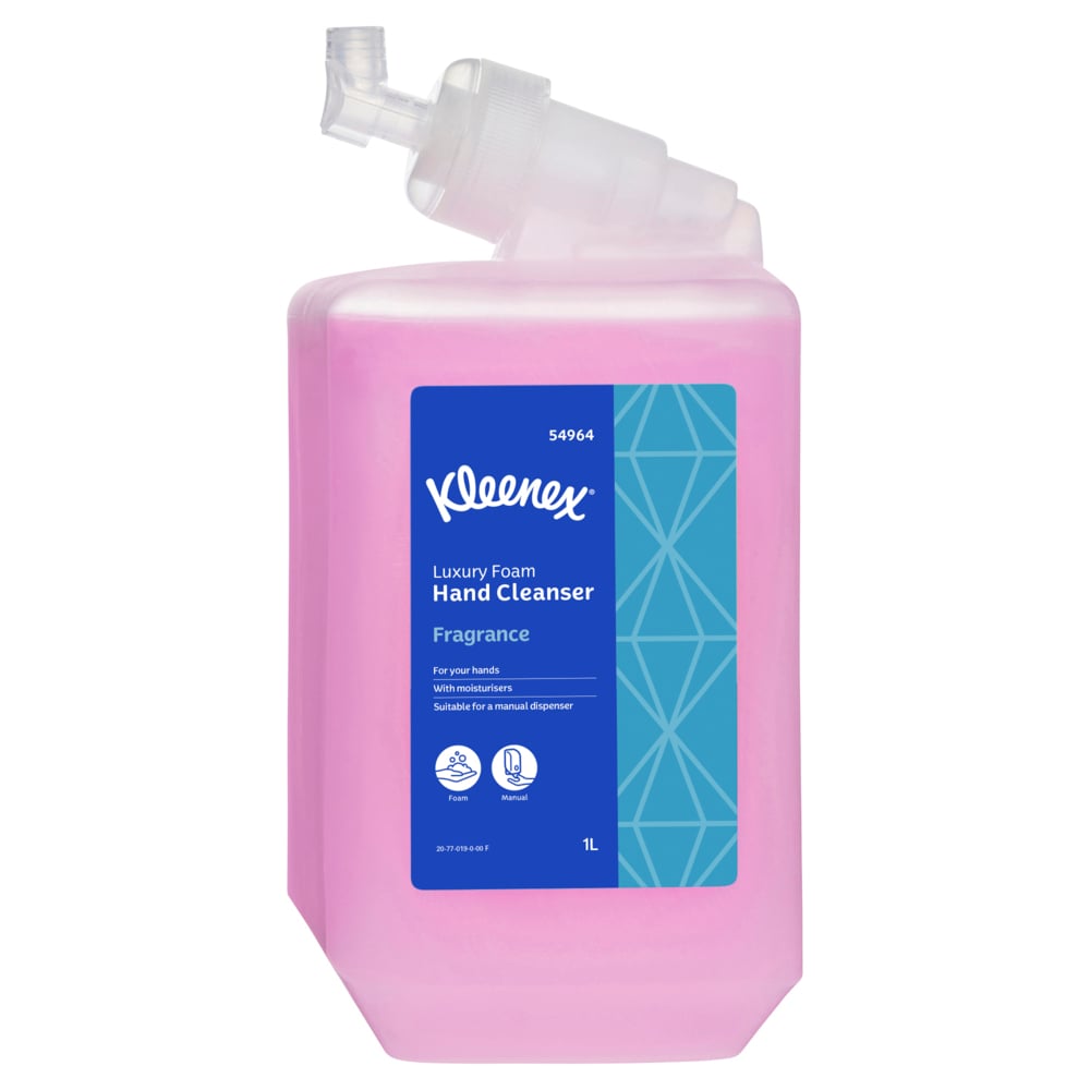 KLEENEX® Luxury Foam Soap with Moisturisers (54694), Foam Hand wash, 6 Cartridges / Case, 1 Litre / Cartridge (6L) - S061627332