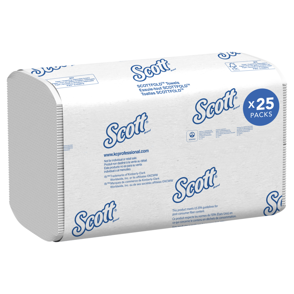 Scott Control MOD Slimfold Folded Paper Towel Dispenser (34830), 9.83 x  2.8 x 13.67, Compact, One-at-a-Time Manual Dispensing, White: :  Industrial & Scientific