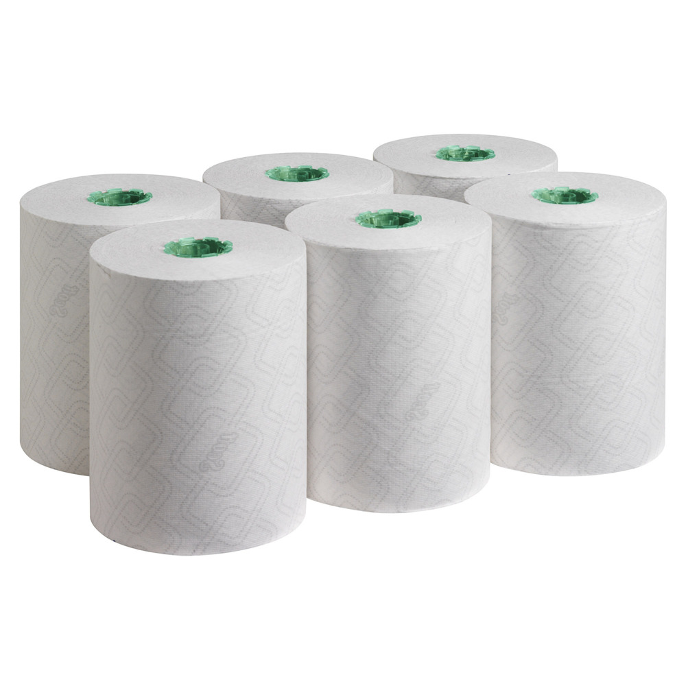86225 Scott Control Rolled Hand Towel with elevated Scott® design, White, 176m x 6 Rolls - S059796293