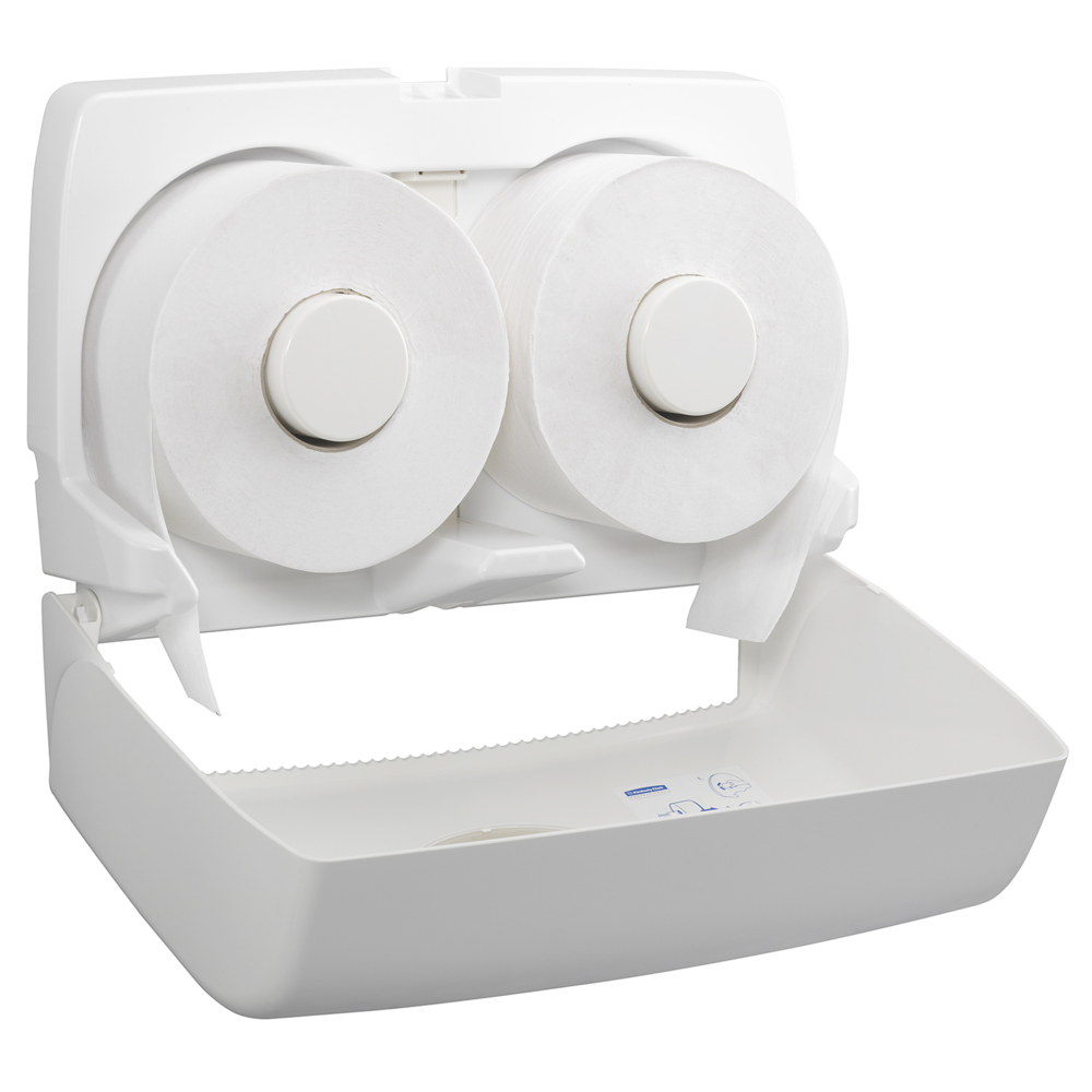 Scott® Jumbo Roll Bathroom Tissue (24400), White 2-Ply, 12 Rolls / Case, 400m / Roll (4,800m) - S057166811