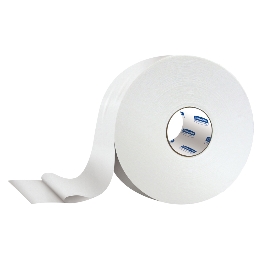 Scott® Jumbo Roll Bathroom Tissue (24400), White 2-Ply, 12 Rolls / Case, 400m / Roll (4,800m) - S057166811