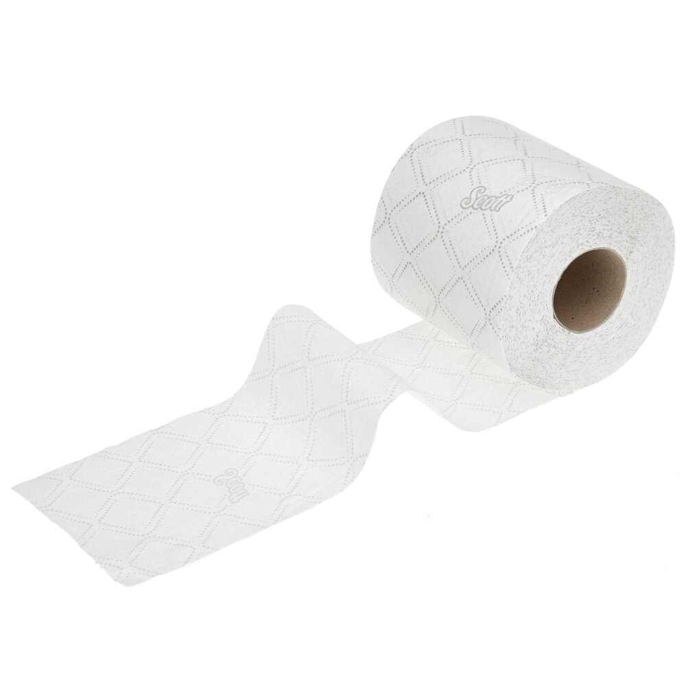 Scott® Essential™ Standaardrollen Toilettissue 8519 - 2-laags toiletpapier - 8 pakketten met 8 toiletrollen x 350 witte vellen toilettissue (64 rollen / 22.400 vellen) - 8519