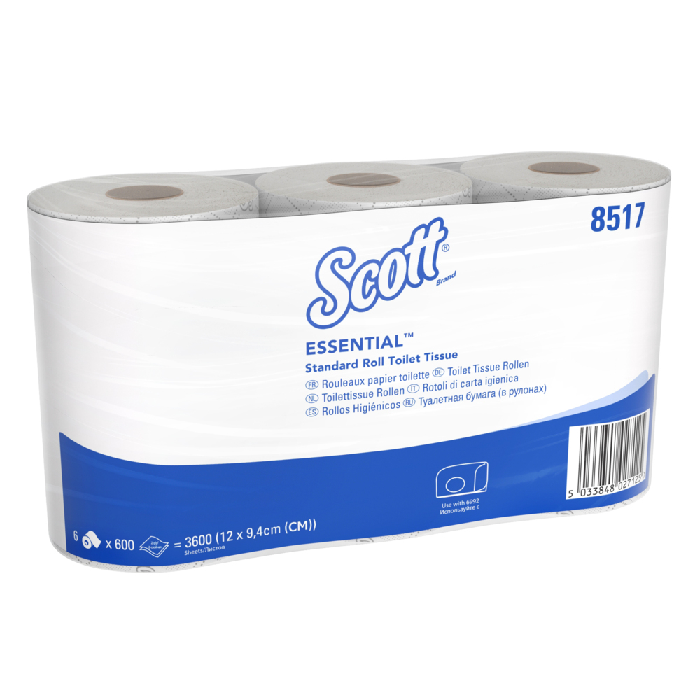 Papier toilette 2 épaisseurs Scott® Essential™ 8517 - 36 x petit rouleaux de 600 feuilles (21 600 au total) - 8517