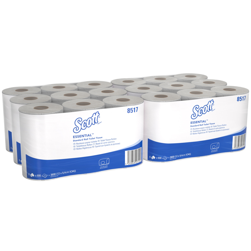 Papier toilette 2 épaisseurs Scott® Essential™ 8517 - 36 x petit rouleaux de 600 feuilles (21 600 au total) - 8517