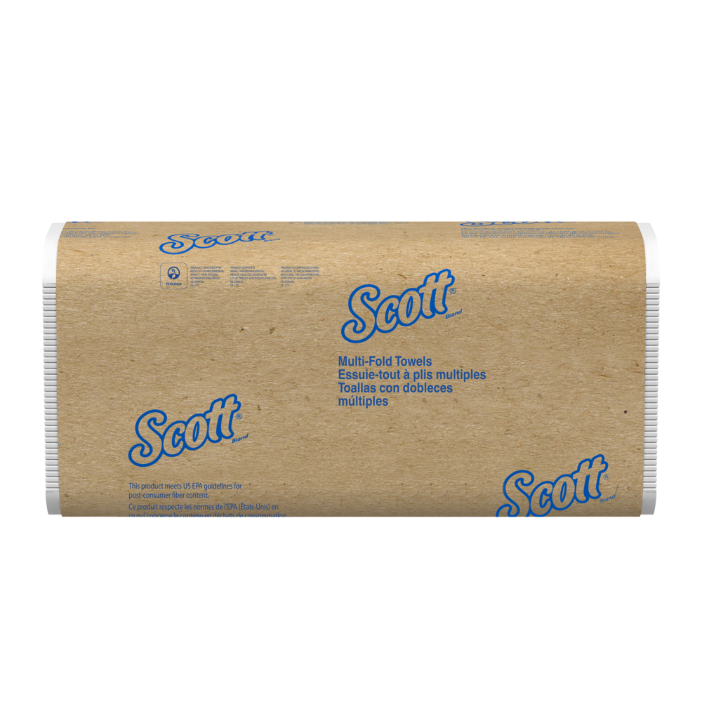 Scott® Multifold Paper Towels (03650), with Absorbency Pockets™, 9.2" x 9.4" sheets, White, Compact Case for Easy Storage (250 Sheets/Pack, 12 Packs/Case, 3,000 Sheets/Case) - 03650
