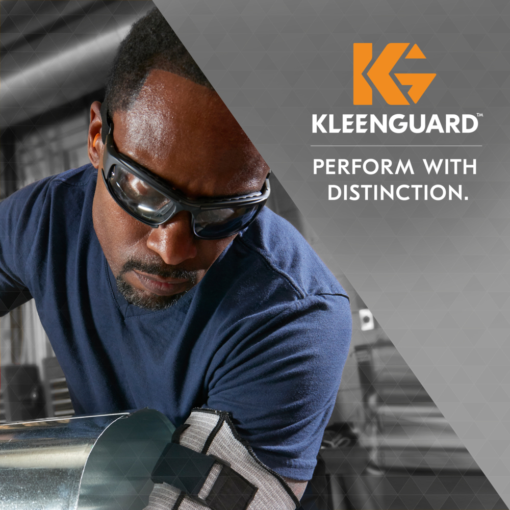 KleenGuard™ V50 Calico™ Safety Glasses (25675), Smoke Lenses with KleenVision™ Anti-Fog coating, Black Frame, Unisex Eyewear for Men and Women (12 Pairs/Case) - 25675
