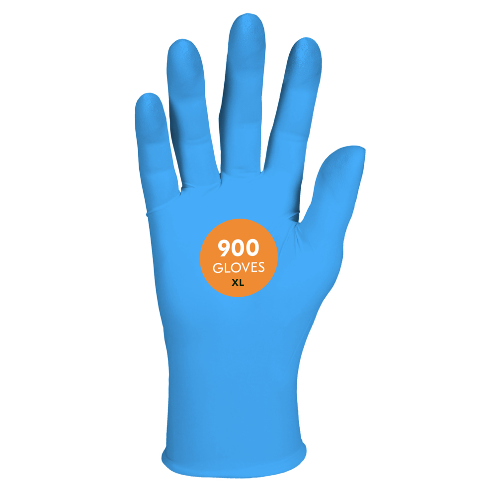 KleenGuard™ G10 2Pro™ Blue Nitrile Gloves (54424), 6 Mil, Ambidextrous, Touchscreen Compatible, XL (90 Gloves/Box, 10 Boxes/Case, 900 Gloves/Case) - 54424