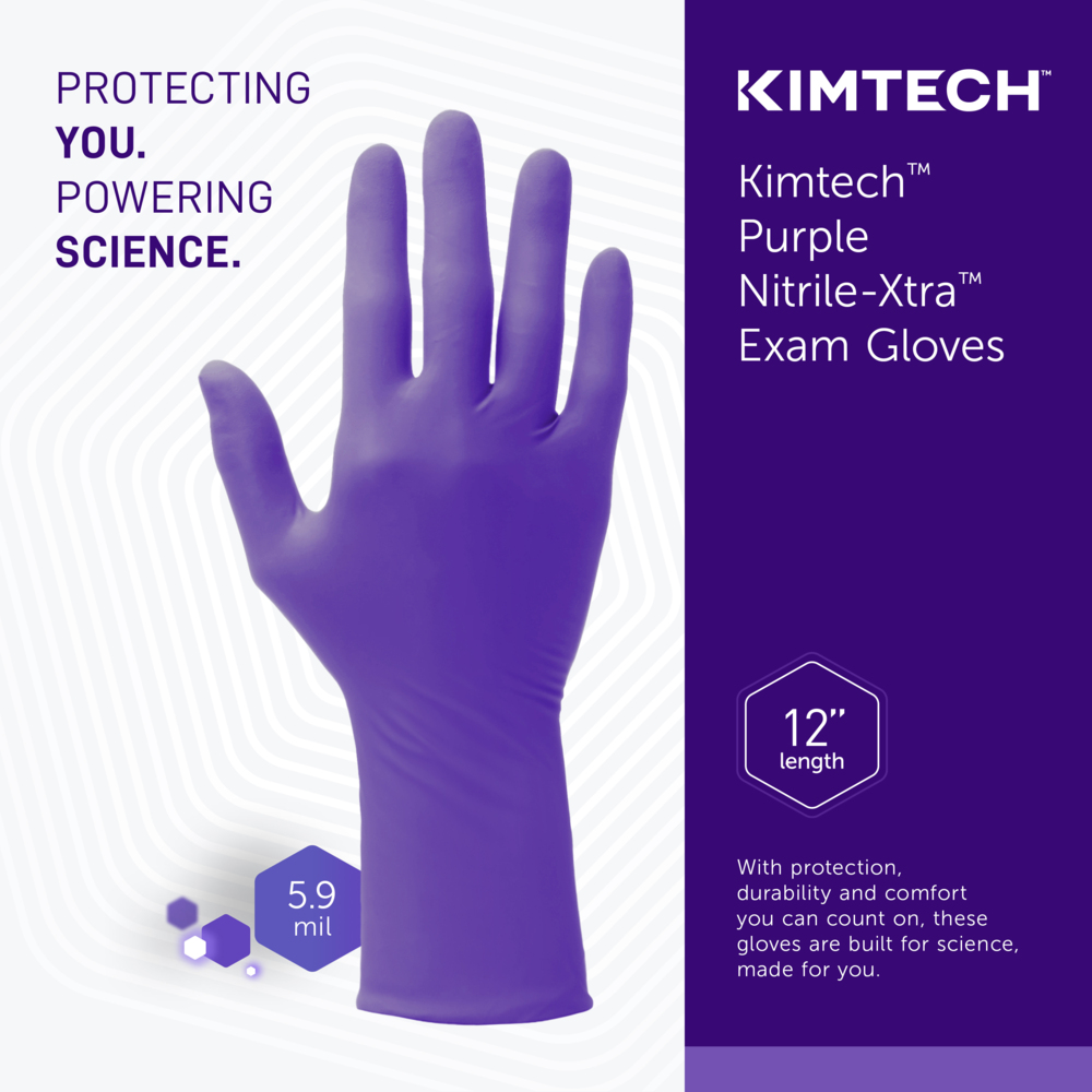 Kimtech™ Purple Nitrile-Xtra™ Exam Gloves (55090), 5.9 Mil 