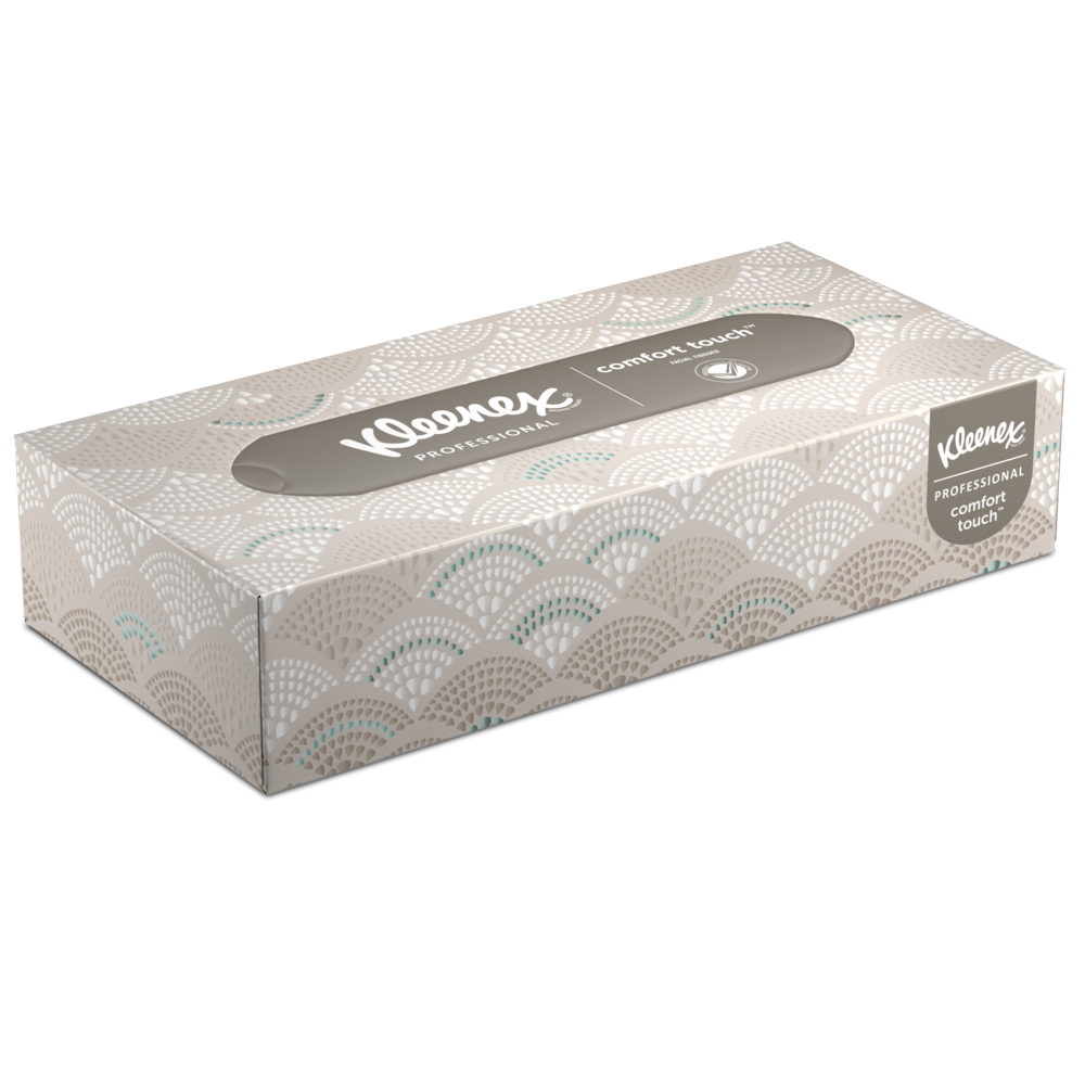Kleenex® Comfort Touch™ Facial Tissues 8871 - 2-Ply Boxed Tissues - 36 Flat Tissue Boxes x 100 White Facial Tissues (3,600 sheets) - 8871