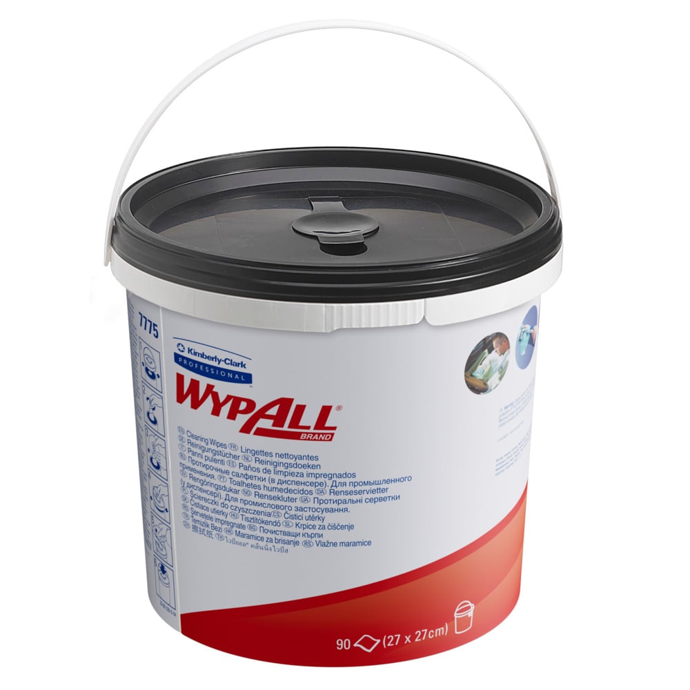 WypAll® Power Clean™ Reinigungstücher-Nachfüllpackung 7775 – Industriereinigungstücher – 6 Eimer x 90 grüne Reinigungstücher (insges. 540 Reinigungstücher) - 7775