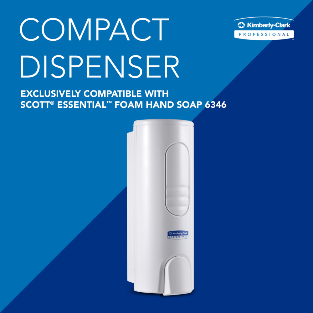 Kimberly-Clark Professional™ Hand Soap Dispenser 6982 - Foam Soap Dispenser - 1 x 200ml White Bathroom Dispenser for Foam Hand Wash - 6982