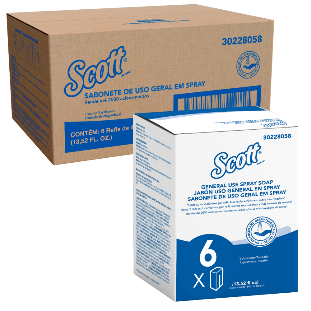 Scott® Essential™ Jabón en Spray 30228058 - 6 x 400 ml (2400 ml Total) - S050463953