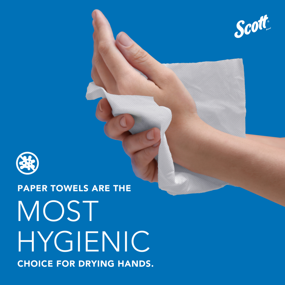 Scott® Universal 100% Recycled Fiber Hard Roll Bulk Paper Towels (56158), with Absorbency Pockets™, 1.5" Core, White, (800'/Roll, 6 Rolls/Case, 4,800'/Case) - 56158