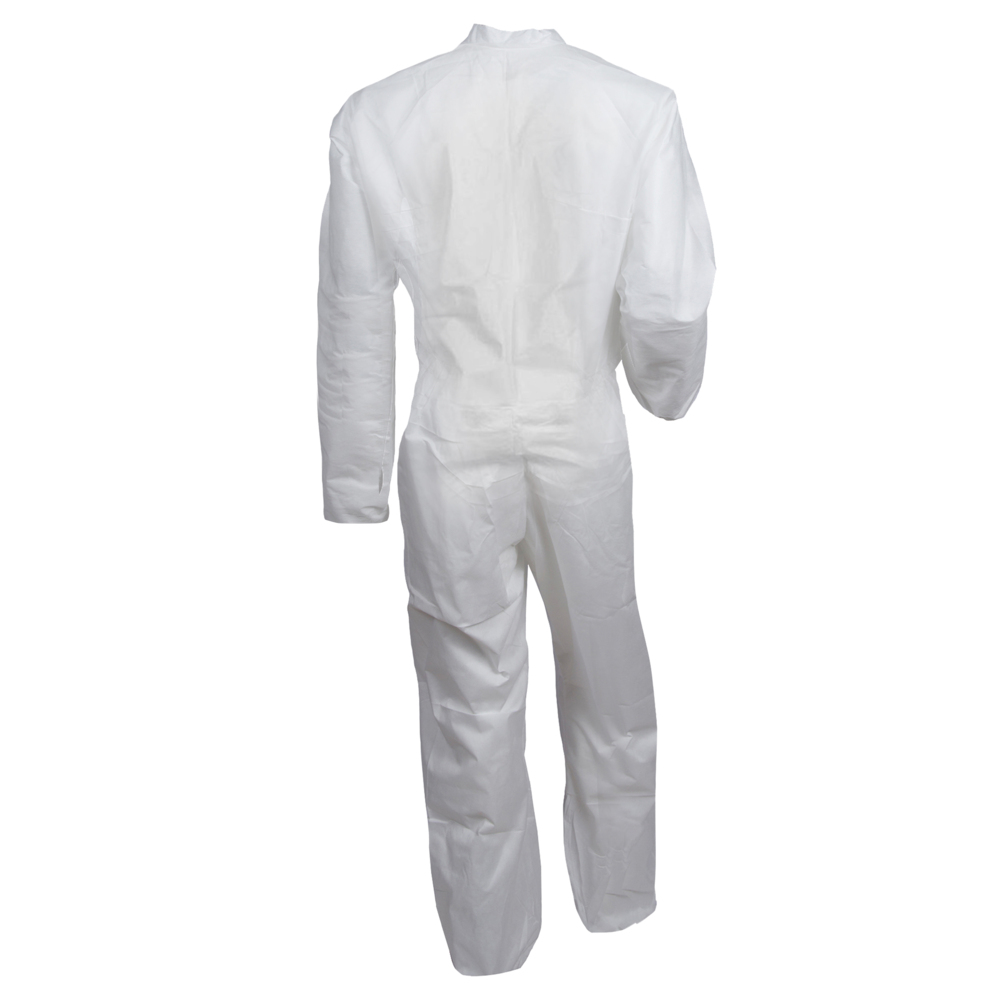 KleenGuard™ KGA300 Liquid & Particle Surface Prep & Paint Protection Coveralls (55690), Zipper Front, White, Reflex Design, 5XL (Qty 25) - 55690