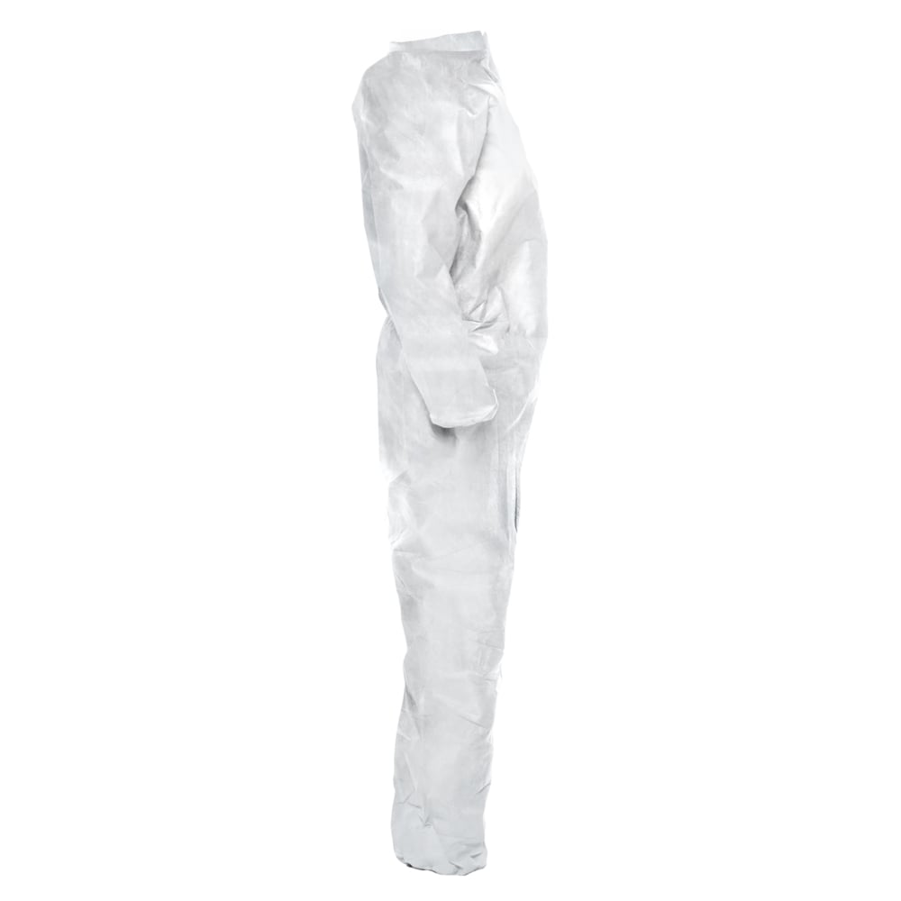 KleenGuard™ KGA300 Liquid & Particle Surface Prep & Paint Protection Coveralls (41486), Zipper Front, White, Reflex Design, XL (Qty 25) - 41486