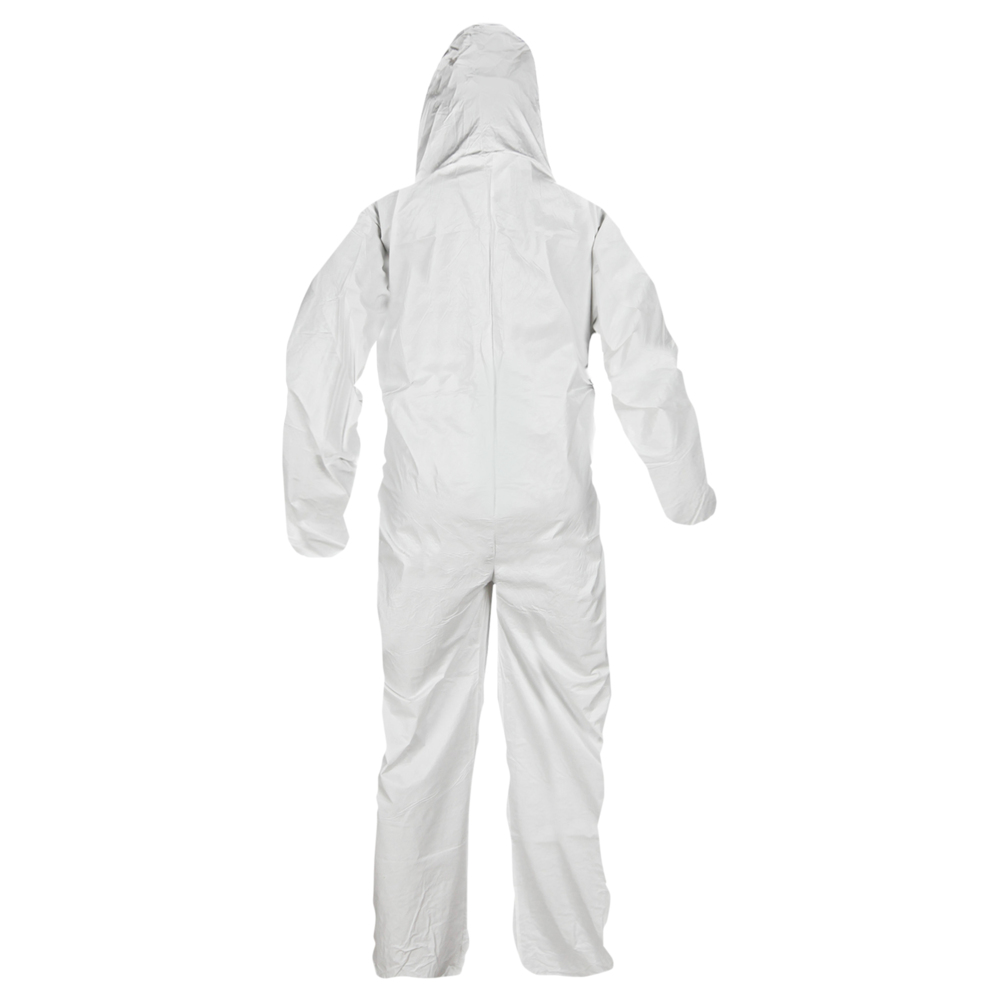 KleenGuard™ KGA300 Liquid & Particle Surface Prep & Paint Protection Coveralls (55696), Zipper Front, Elastic Wrists, Ankles & Hood , White, Reflex Design, 6XL (Qty 25) - 55696